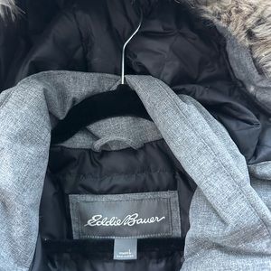 Eddie Bauer fur hooded winter coat: large